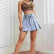 High Waist A- Line Pleated Skirt Casual All-match Retro