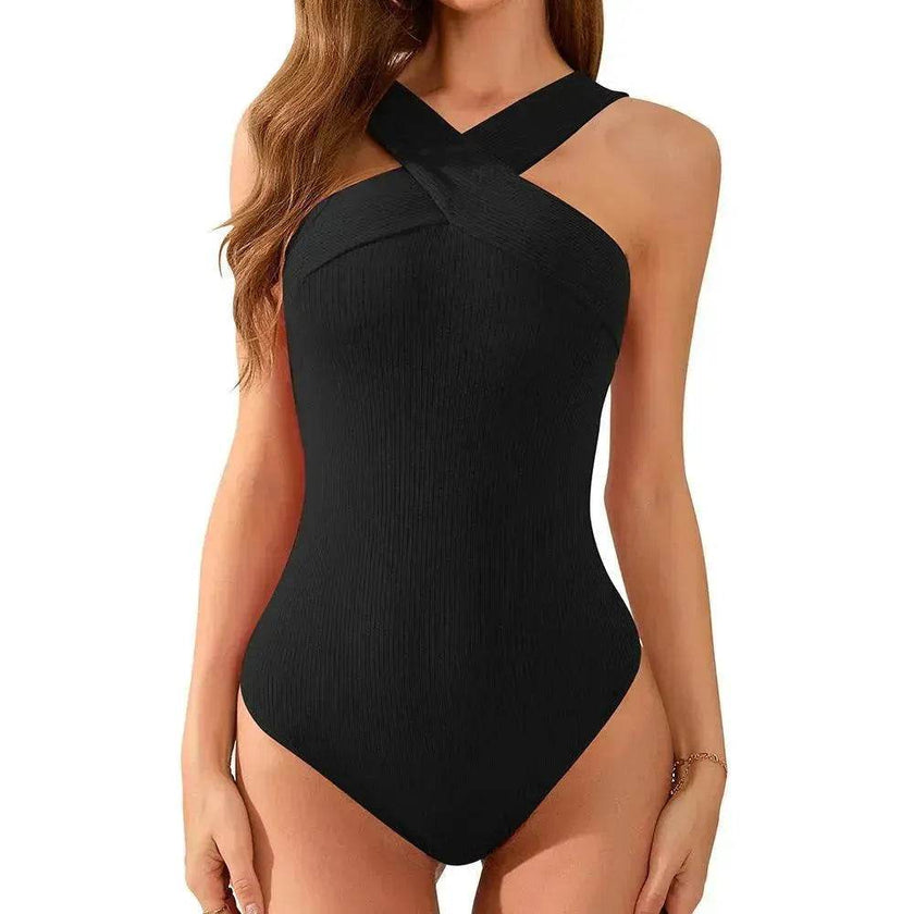 High Waist Slimming Sleeveless Summer Tight Waist Charming Jumpsuit