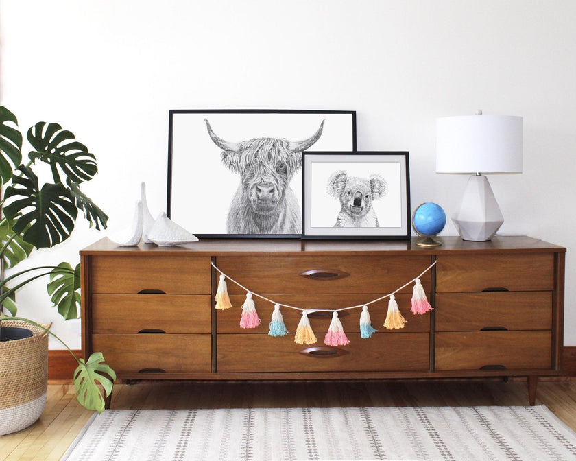 Highland Cow Portrait - art print