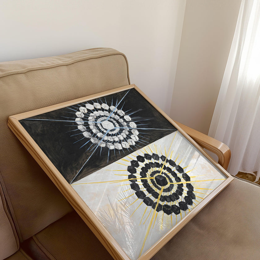 Hilma Af Klint STATEMENT TRIO Art | Abstract Vintage Art available framed 1x1
