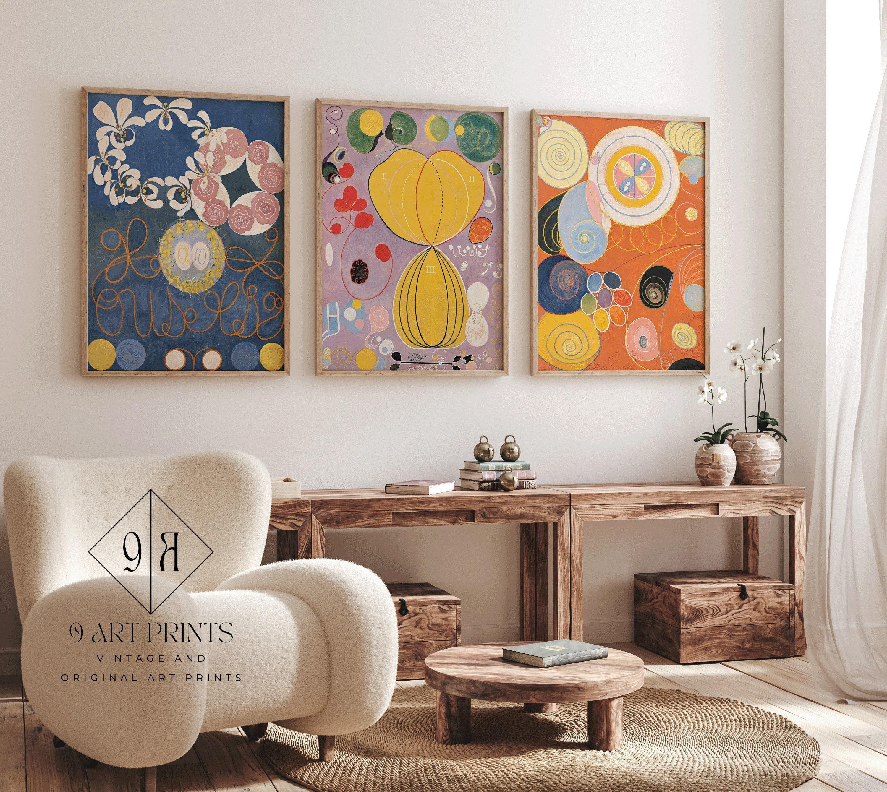 Hilma Af Klint STATEMENT TRIO | Vintage Abstract Art (Available Frame or unframed)