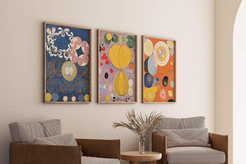 Hilma Af Klint STATEMENT TRIO | Vintage Abstract Art (Available Frame or unframed)