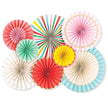 Hip Hip Hooray Paper Fans (SET OF 8)