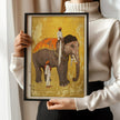 Hiroshi Yoshida Elephant Print: Vintage Japanese Woodblock Art