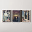 Hiroshi Yoshida Japanese Art Print Trio: Udaipur, Fatehpur Sikri, Sanchi