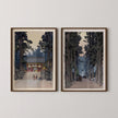 Hiroshi Yoshida Japanese Woodblock Print Set: Toshogu Shrine & Cryptomeria Avenue