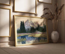 Hiroshi Yoshida Mount Rainier Print: Vintage Japanese Woodblock Art