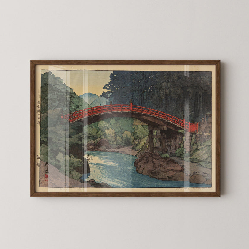 Hiroshi Yoshida Sacred Bridge Print: Vintage Japanese Woodblock Art