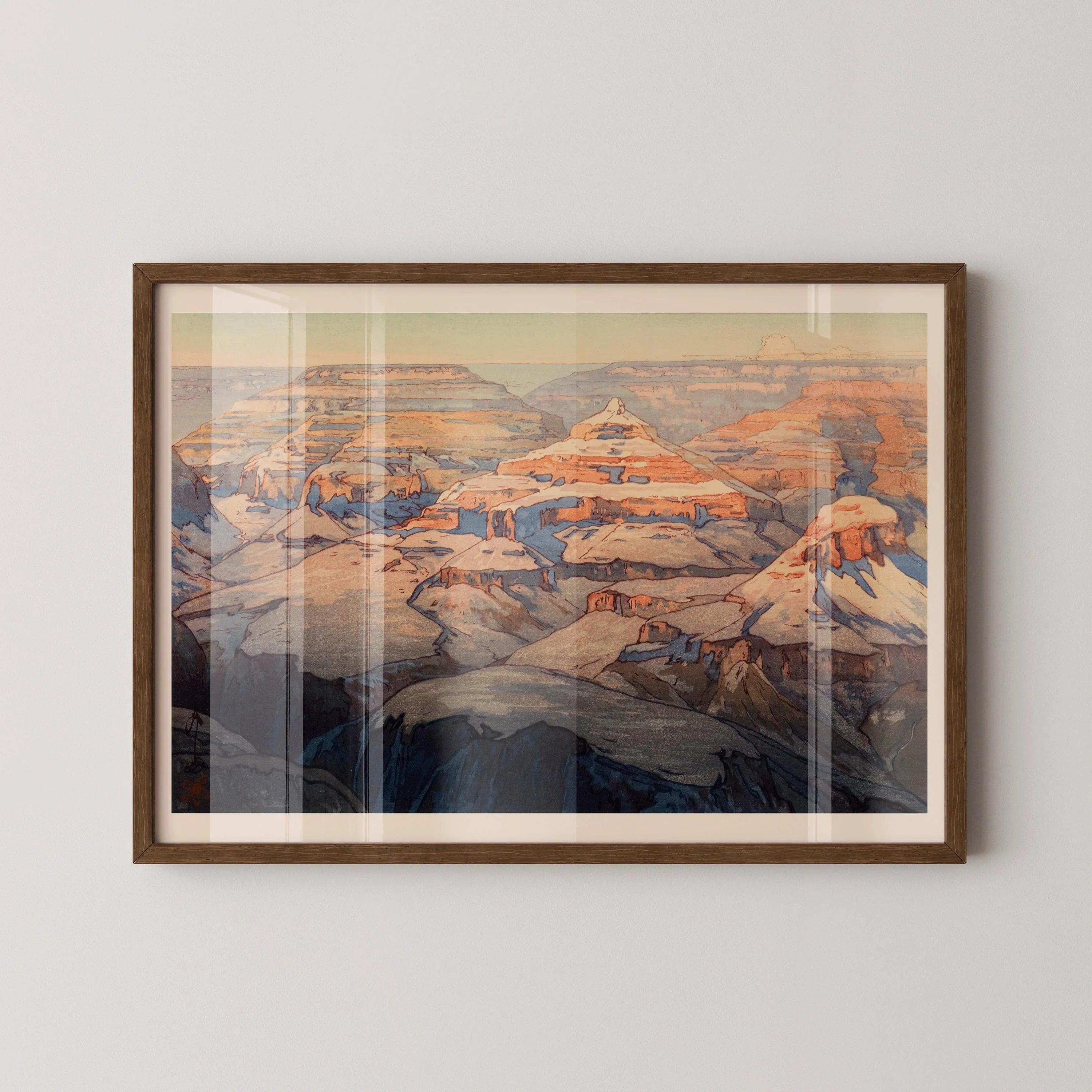 Hiroshi Yoshida - The Grand Canyon Giclee Print: Vintage Japanese Woodblock Art