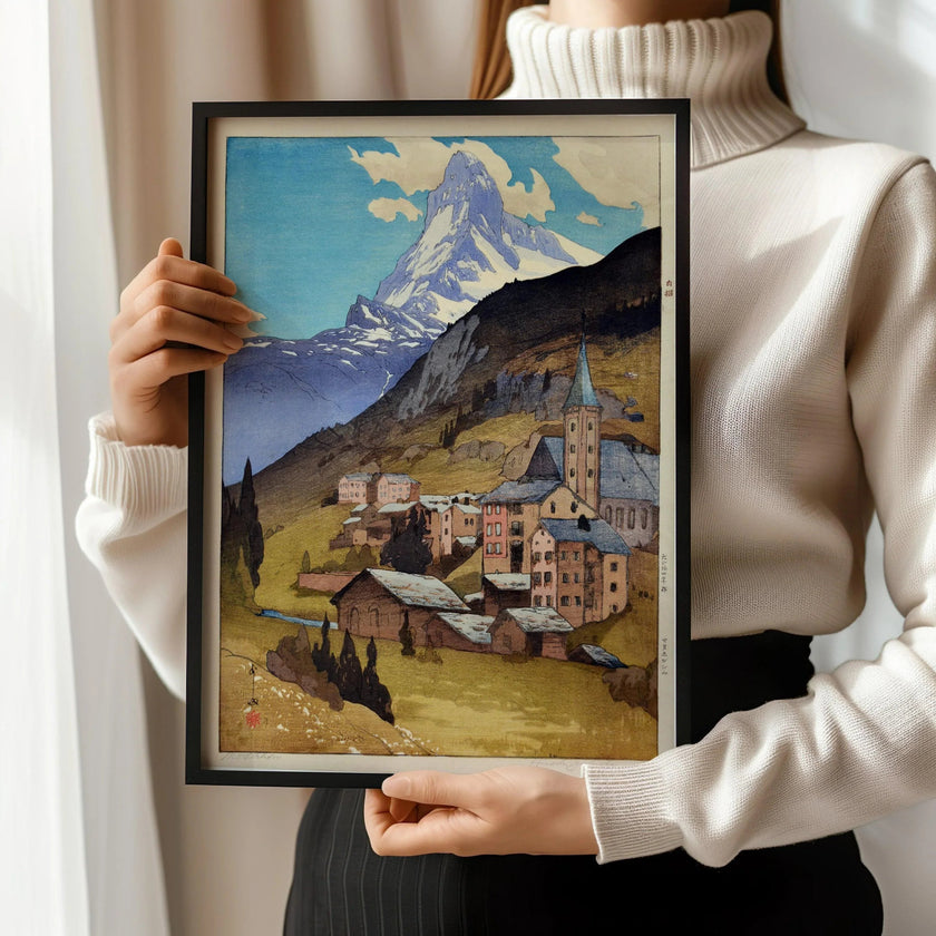 Hiroshi Yoshida - The Matterhorn Giclee Print: Japanese Woodblock Art