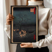 Hiroshige Foxfire Print: Japanese Vintage Art, Giclee Fine Art (Framed Available)
