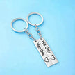 His Queen Her King Stainless Steel Couple Keychains Love Heart Her One His Only Rectangle Key Chain