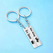 His Queen Her King Stainless Steel Couple Keychains Love Heart Her One His Only Rectangle Key Chain