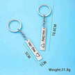 His Queen Her King Stainless Steel Couple Keychains Love Heart Her One His Only Rectangle Key Chain
