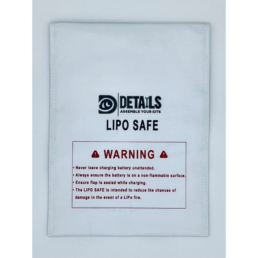 Hobby Details LiPo Battery Safe Bag (White)