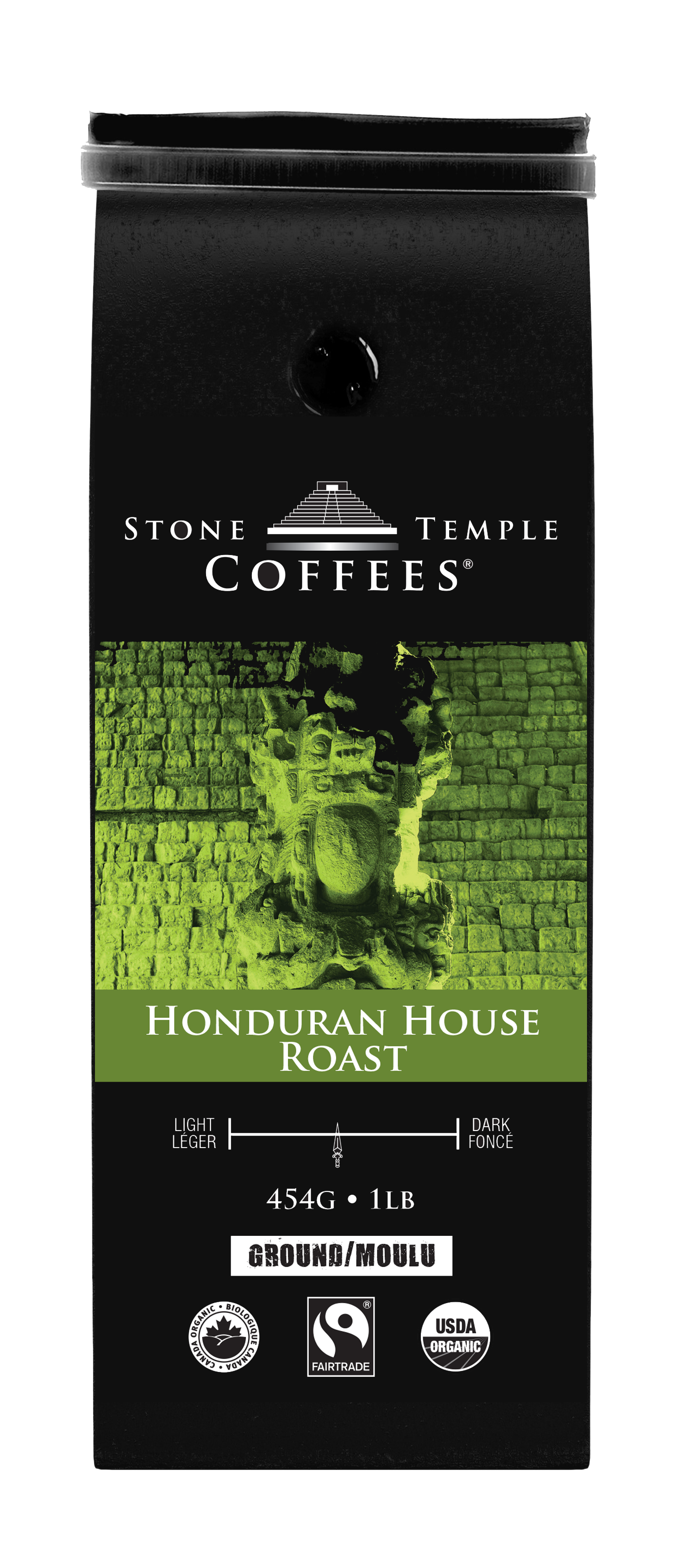 Honduran House Roast - Ground, Medium Roast, Certified Organic OCIA/ Fairtade Coffee 1lb/454g