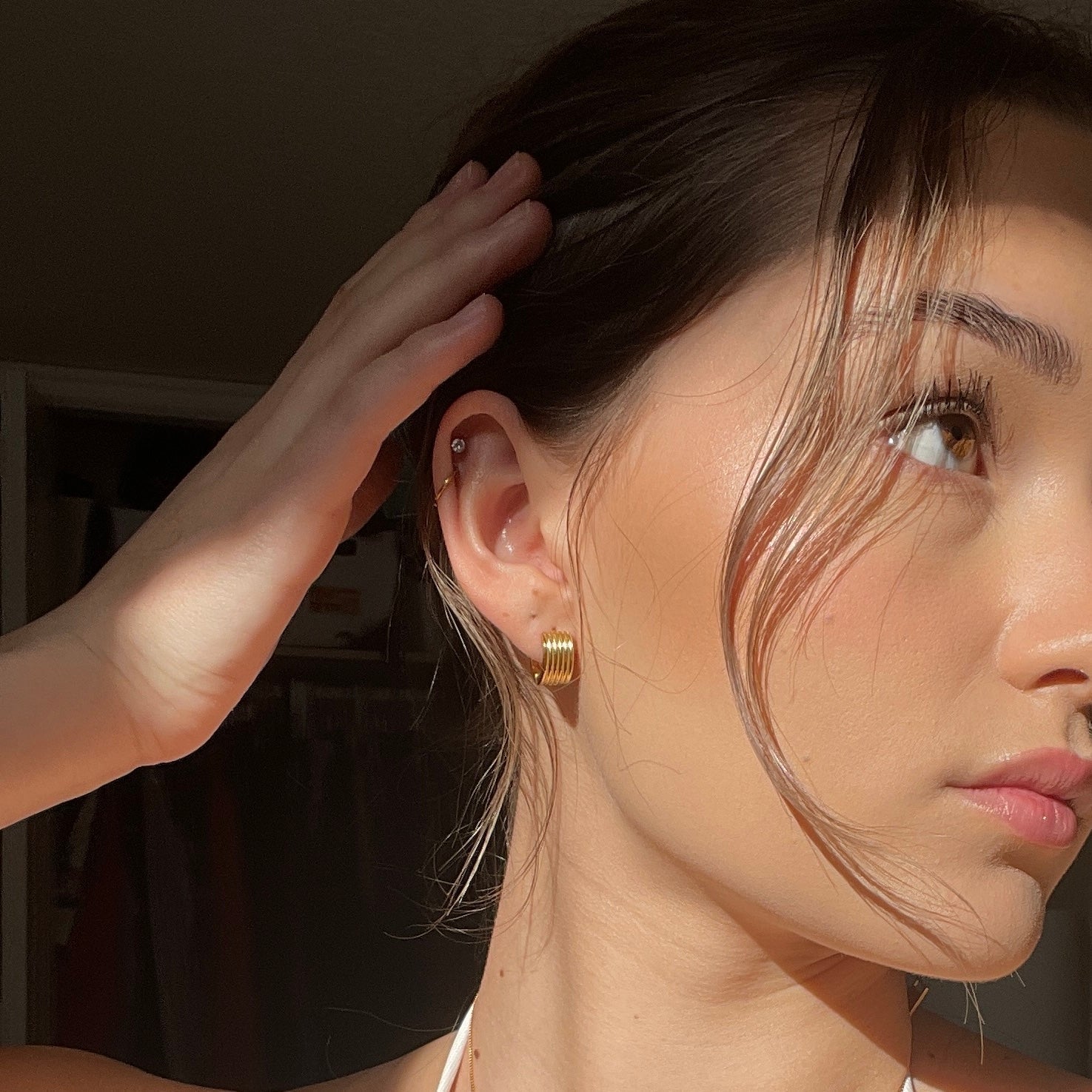Honey Huggie Hoops 2.0 - Silver