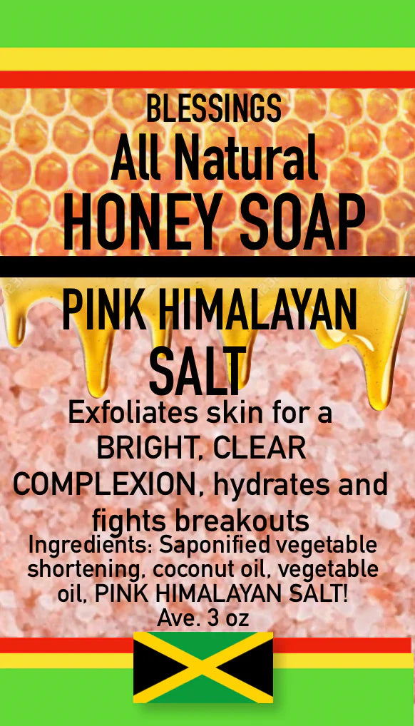 ALL NATURAL HONEY PINK HIMALAYAN SALT FACE & BODY BAR