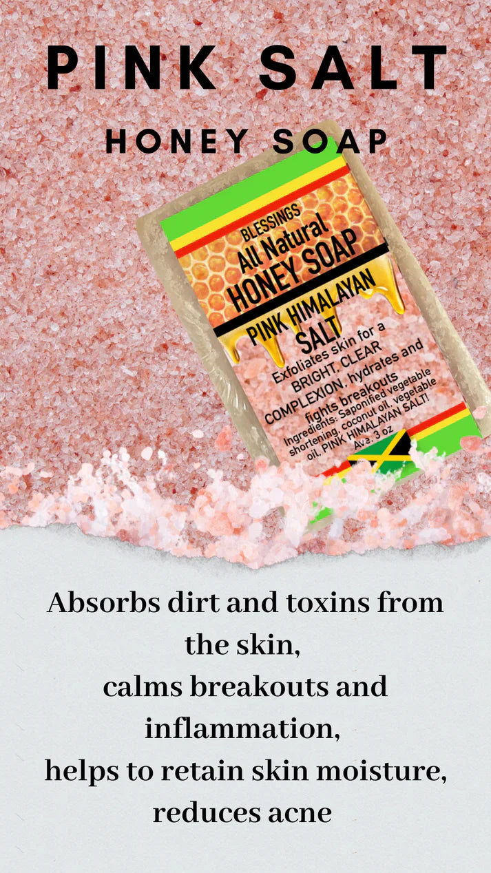 ALL NATURAL HONEY PINK HIMALAYAN SALT FACE & BODY BAR