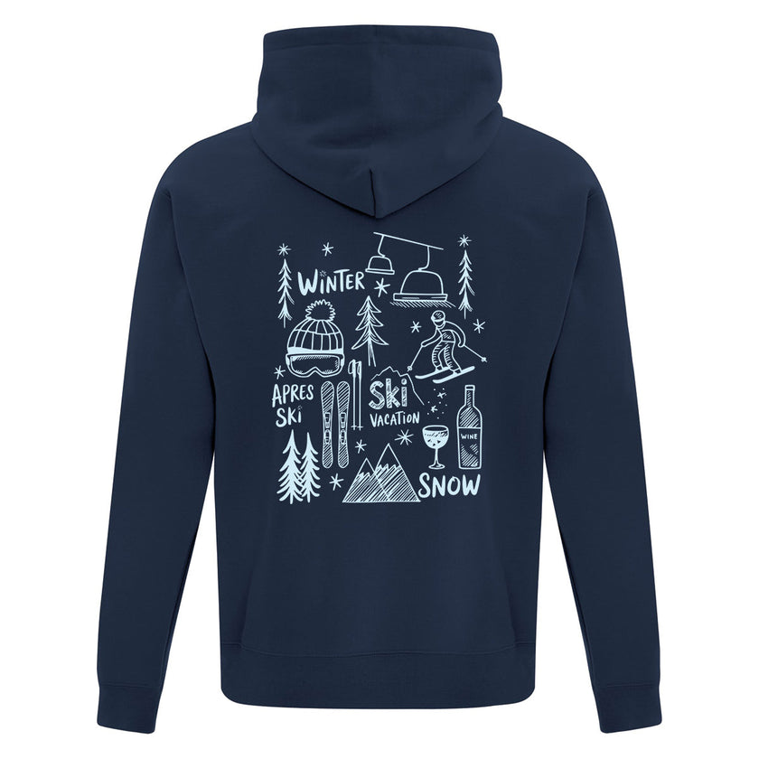 Hoodie Ski Doodles imprimé