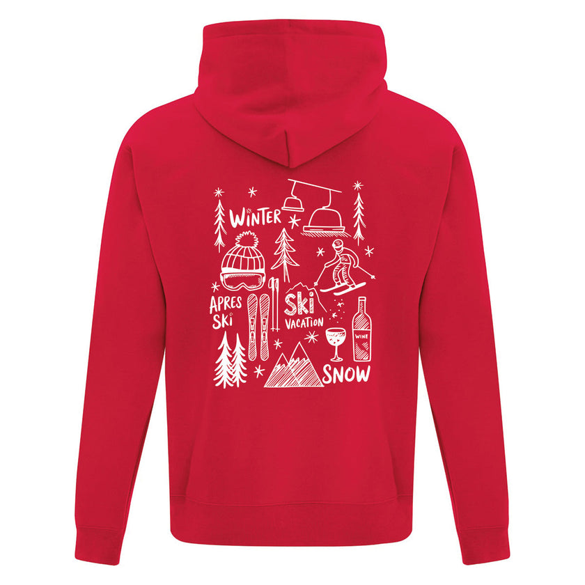Hoodie Ski Doodles imprimé