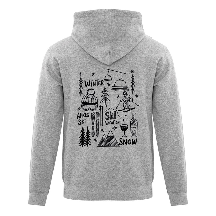 Hoodie Ski Doodles imprimé