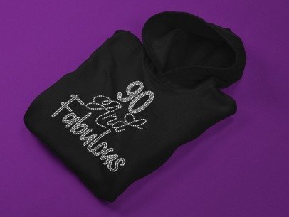 90 & Fabulous Rhinestone Shirt – 90th Birthday Sparkle Bling Apparel | Blingdazzel