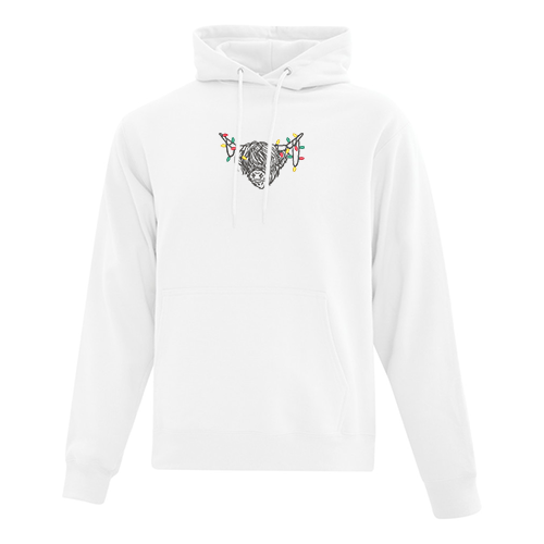 Hoodie XMAS Highland Cow brodé