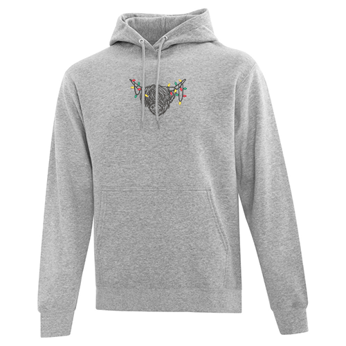 Hoodie XMAS Highland Cow brodé