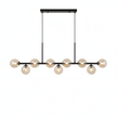 Horizon Bar Pendant with Smoked Globes