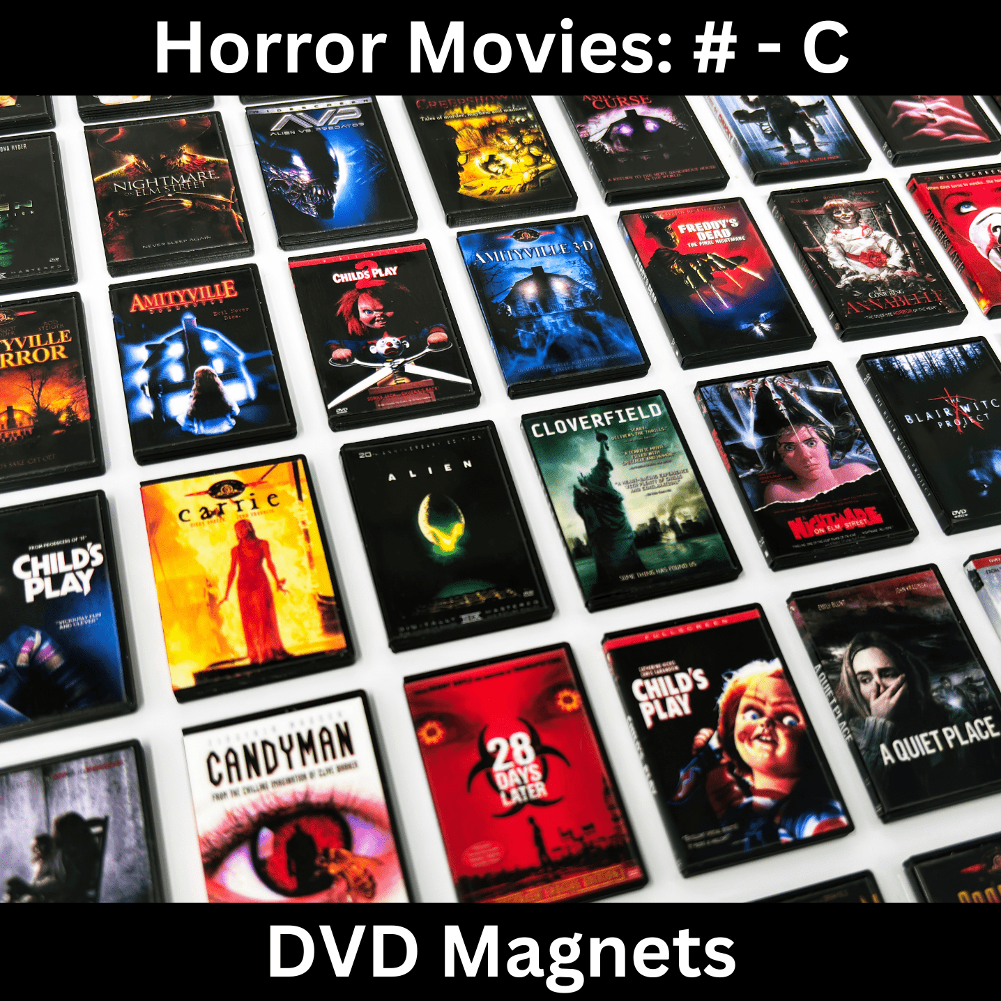 Horror Movies (#-C) DVD Magnets (Small)