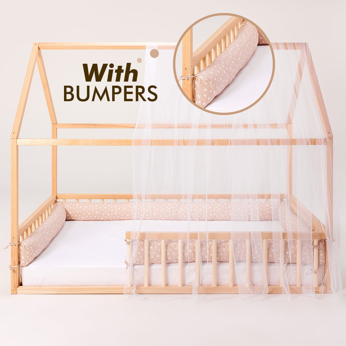 Lit en forme de maison pour enfants et bambins à partir de 1 an.