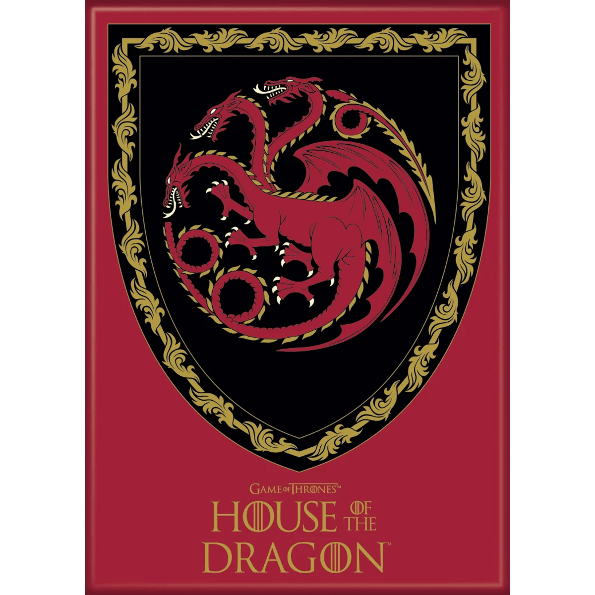 House of Dragons Tagaryen Symbol Red Magnet