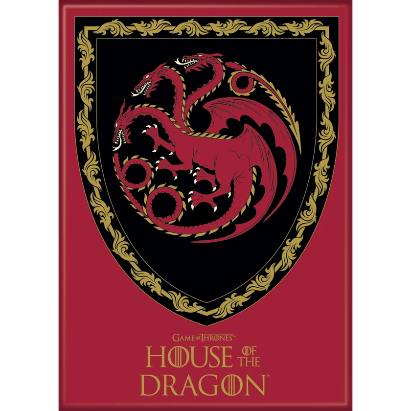 House of Dragons Tagaryen Symbol Red Magnet