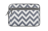 Housse avec motif de chevrons de Modal pour portable de 16 po - Blanc - Gris