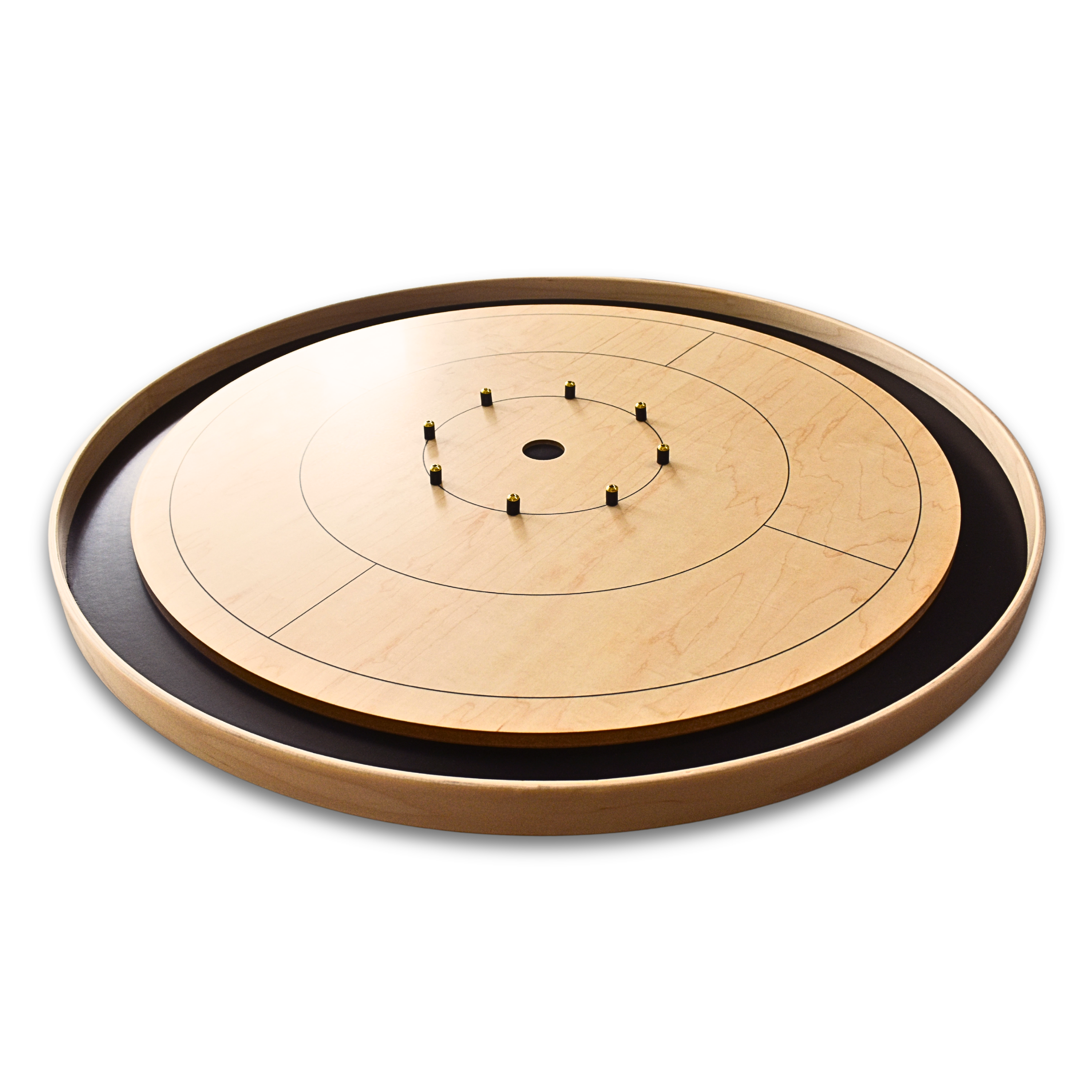 The Crokinole Canada Board (No Branding / With Checkerboard) - Tournament Board Game Set - Meets NCA Standards