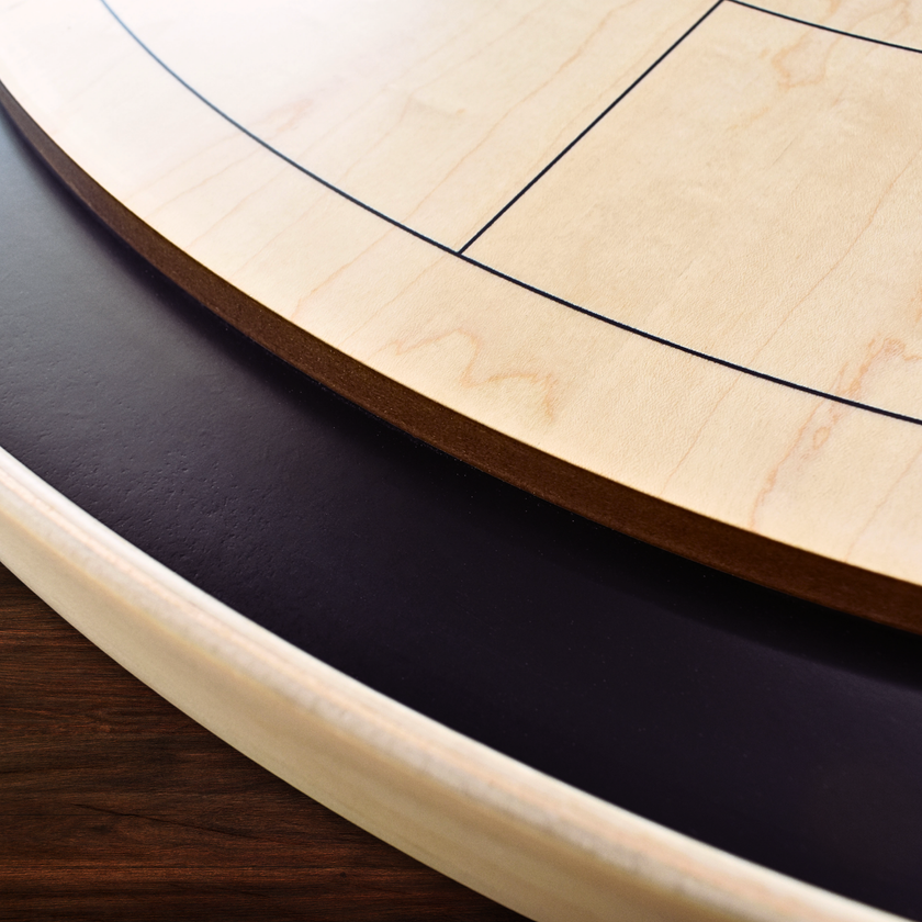 The Crokinole Canada Board (No Branding / With Checkerboard) - Tournament Board Game Set - Meets NCA Standards