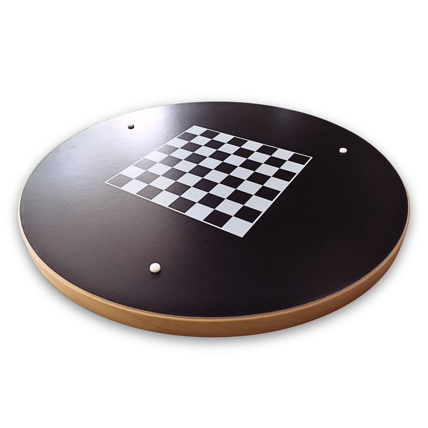 The Crokinole Canada Board (No Branding / With Checkerboard) - Tournament Board Game Set - Meets NCA Standards