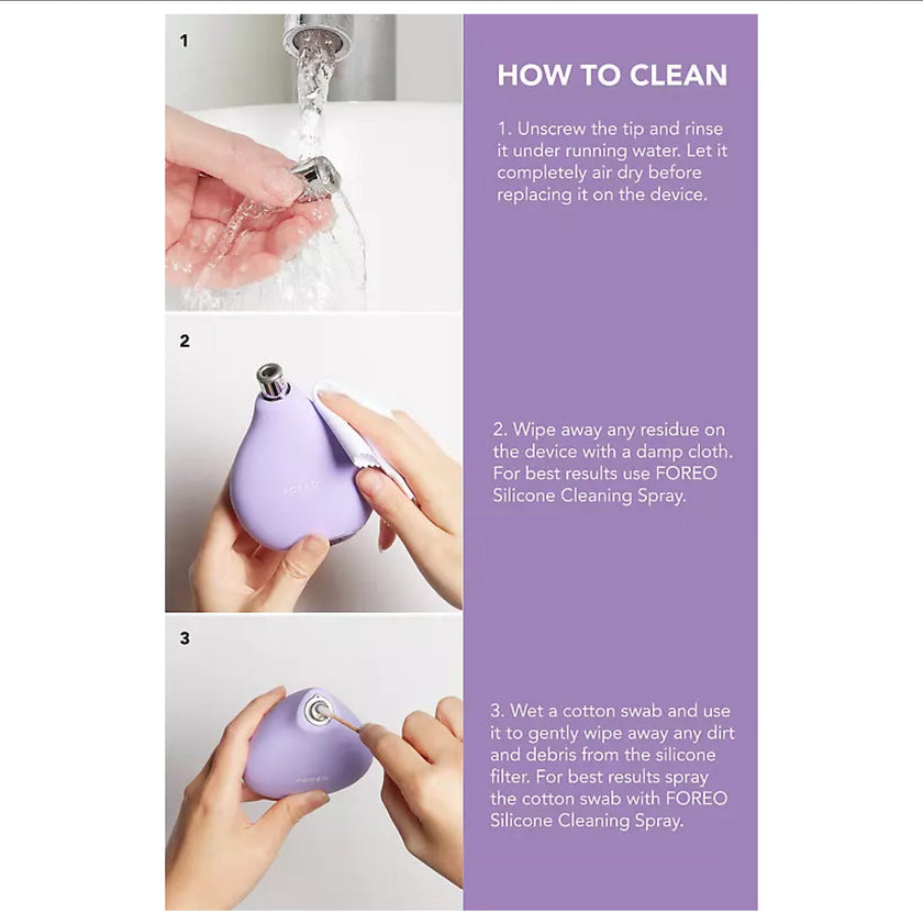 FOREO KIWI derma Microdermabrasion Pore Vacuum - Lavender
