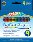 Teacher Created Resources - Colorful Dry-Erase Crayons, 9 Vibrant Colors for Creative Learning