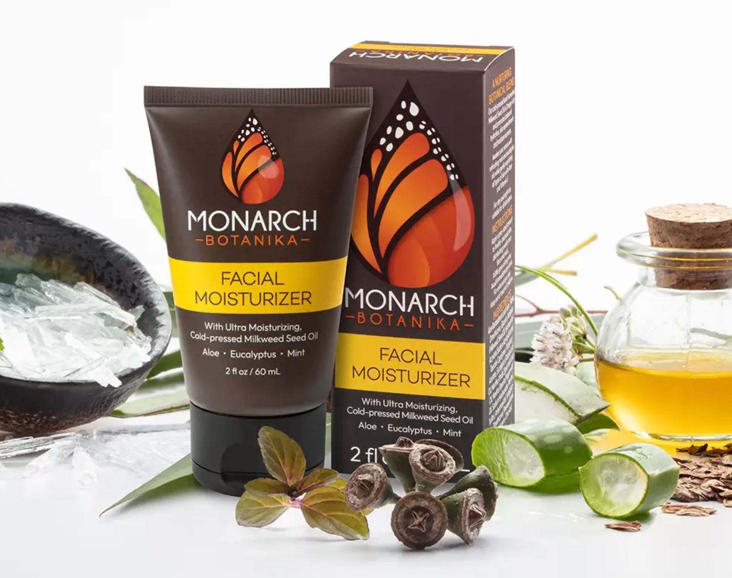 Crème hydratante d'asclépiade Monarch Botanika