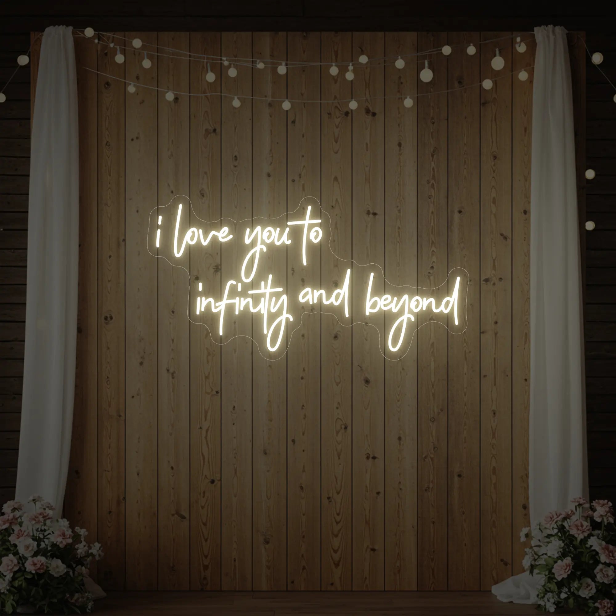 I Love You to Infinity and Beyond Neon Sign