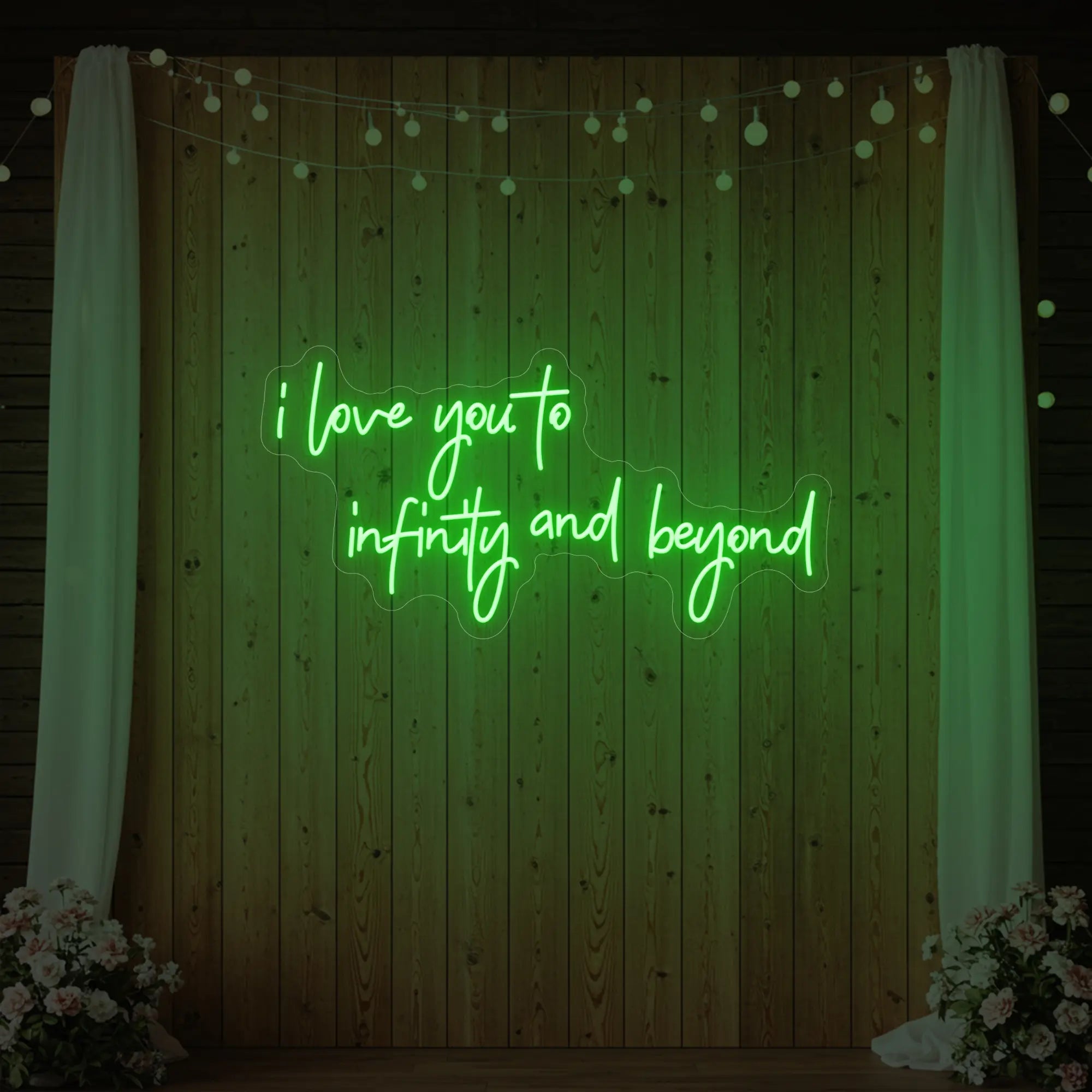 I Love You to Infinity and Beyond Neon Sign