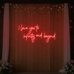 I Love You to Infinity and Beyond Neon Sign