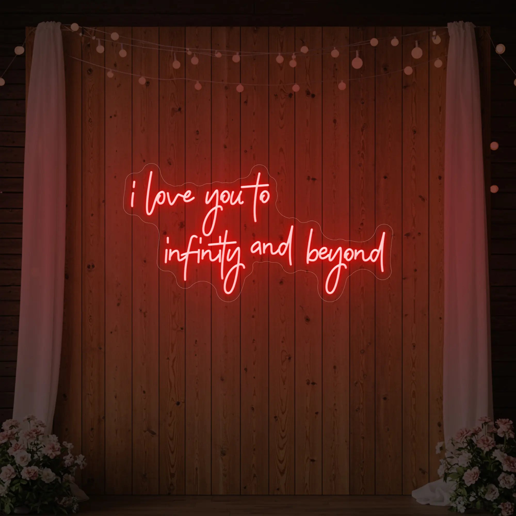 I Love You to Infinity and Beyond Neon Sign
