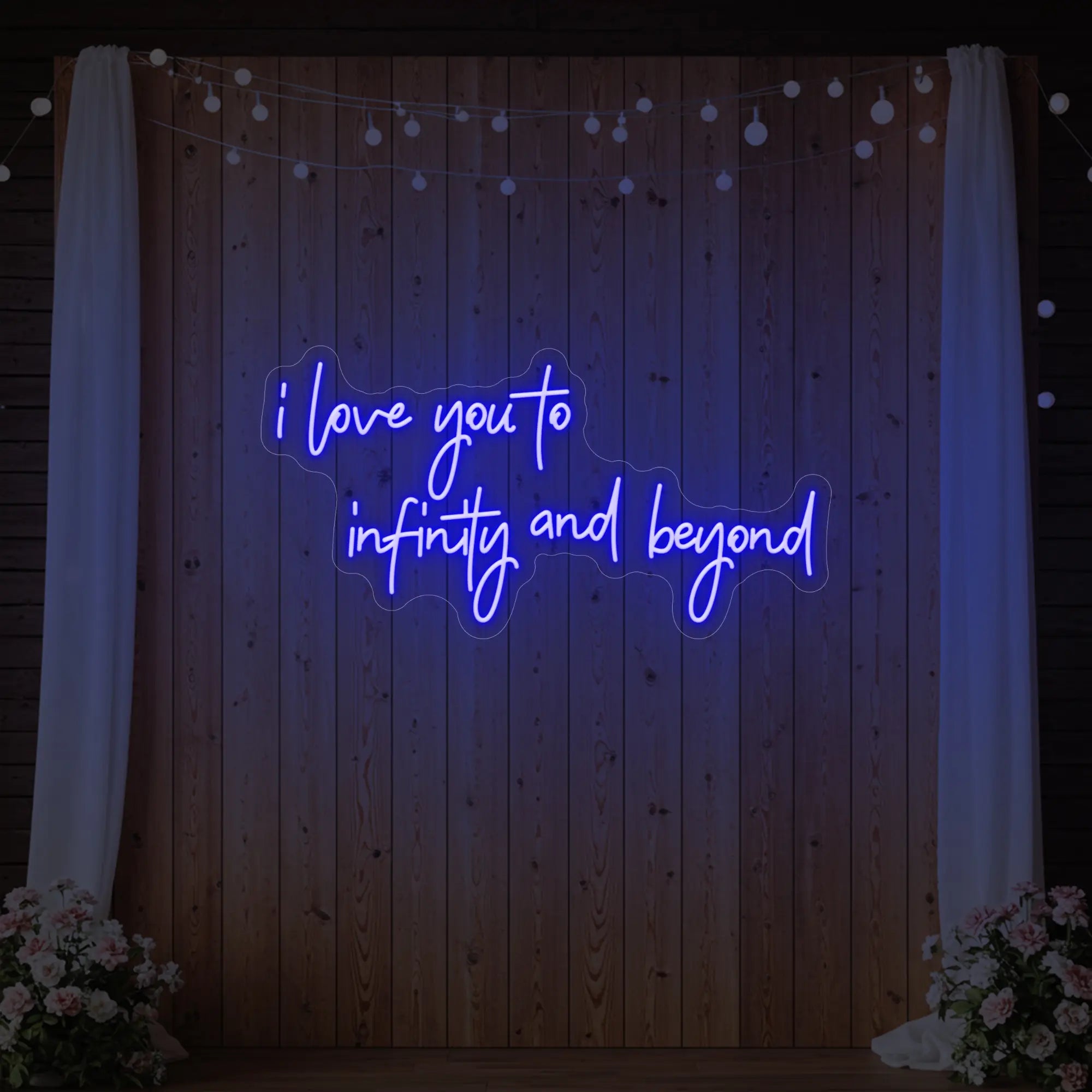 I Love You to Infinity and Beyond Neon Sign