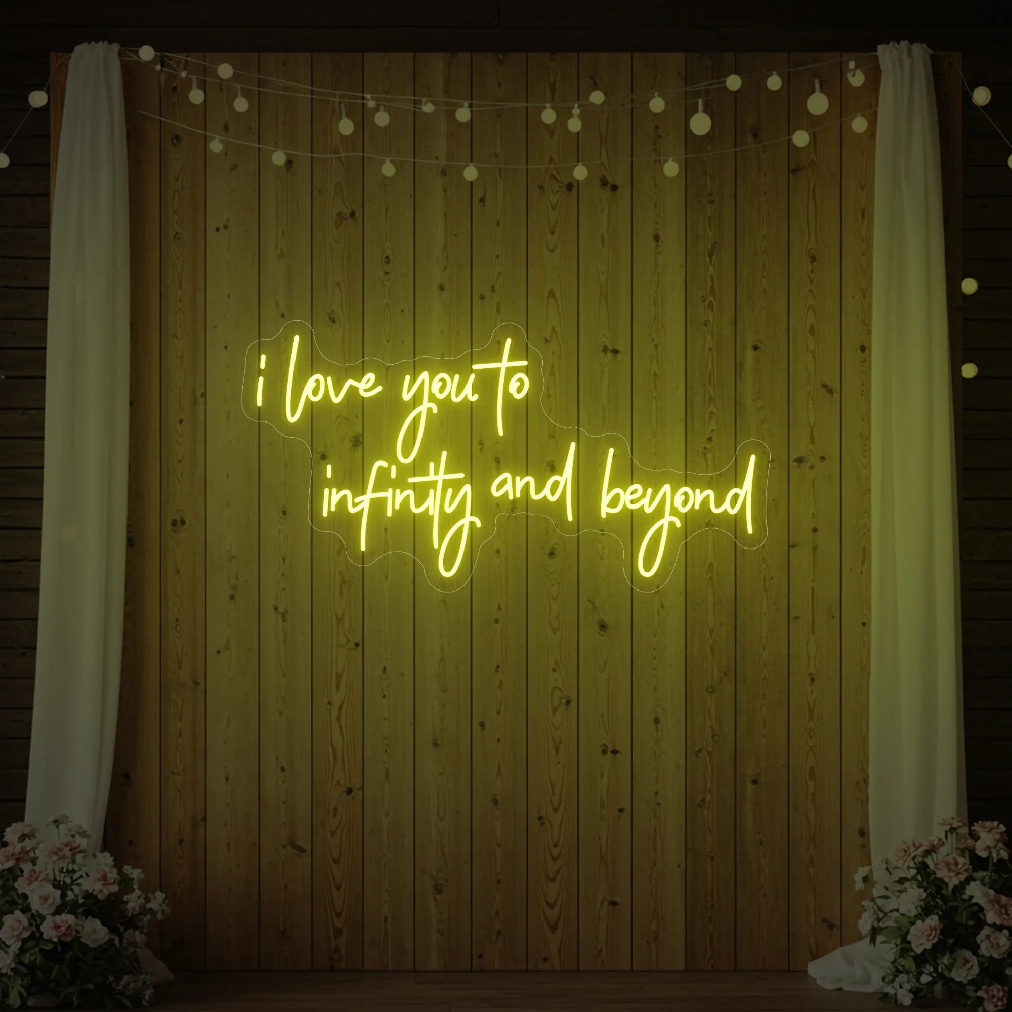 I Love You to Infinity and Beyond Neon Sign