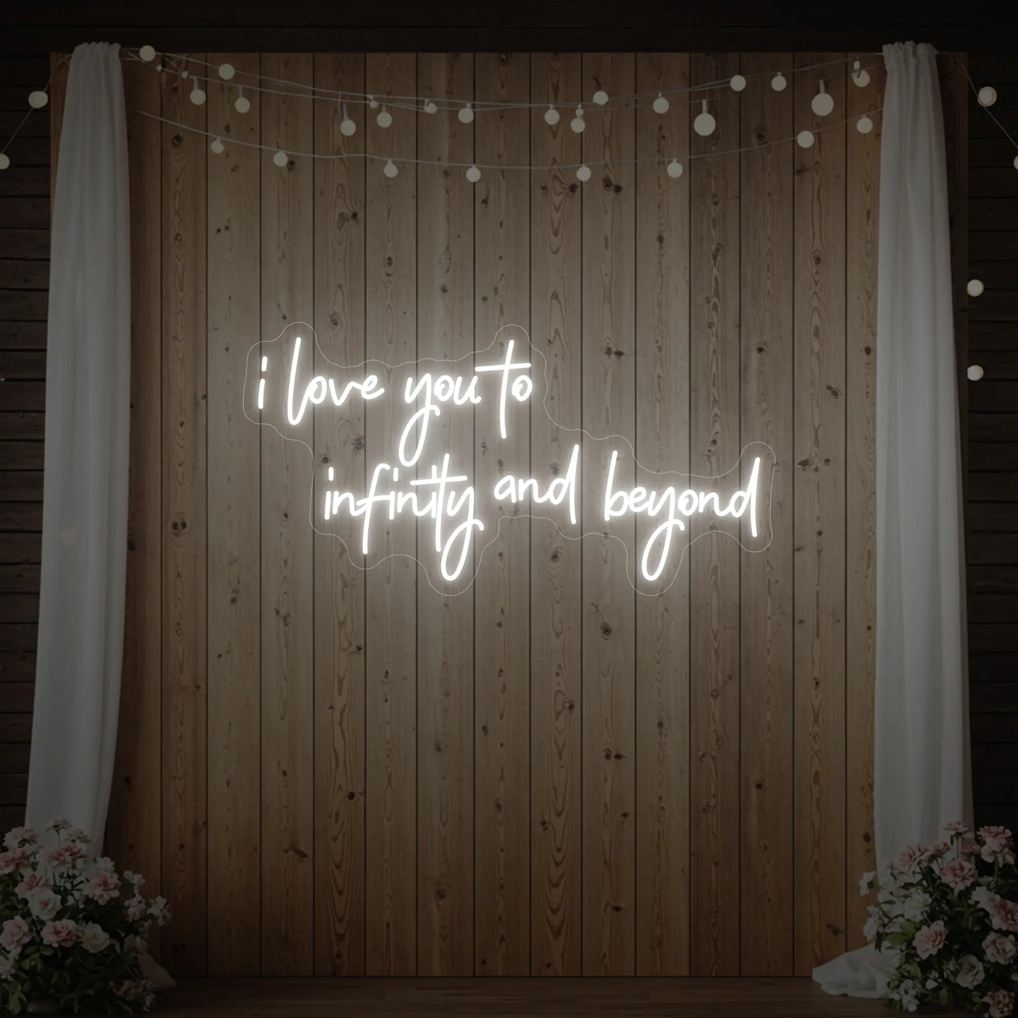 I Love You to Infinity and Beyond Neon Sign