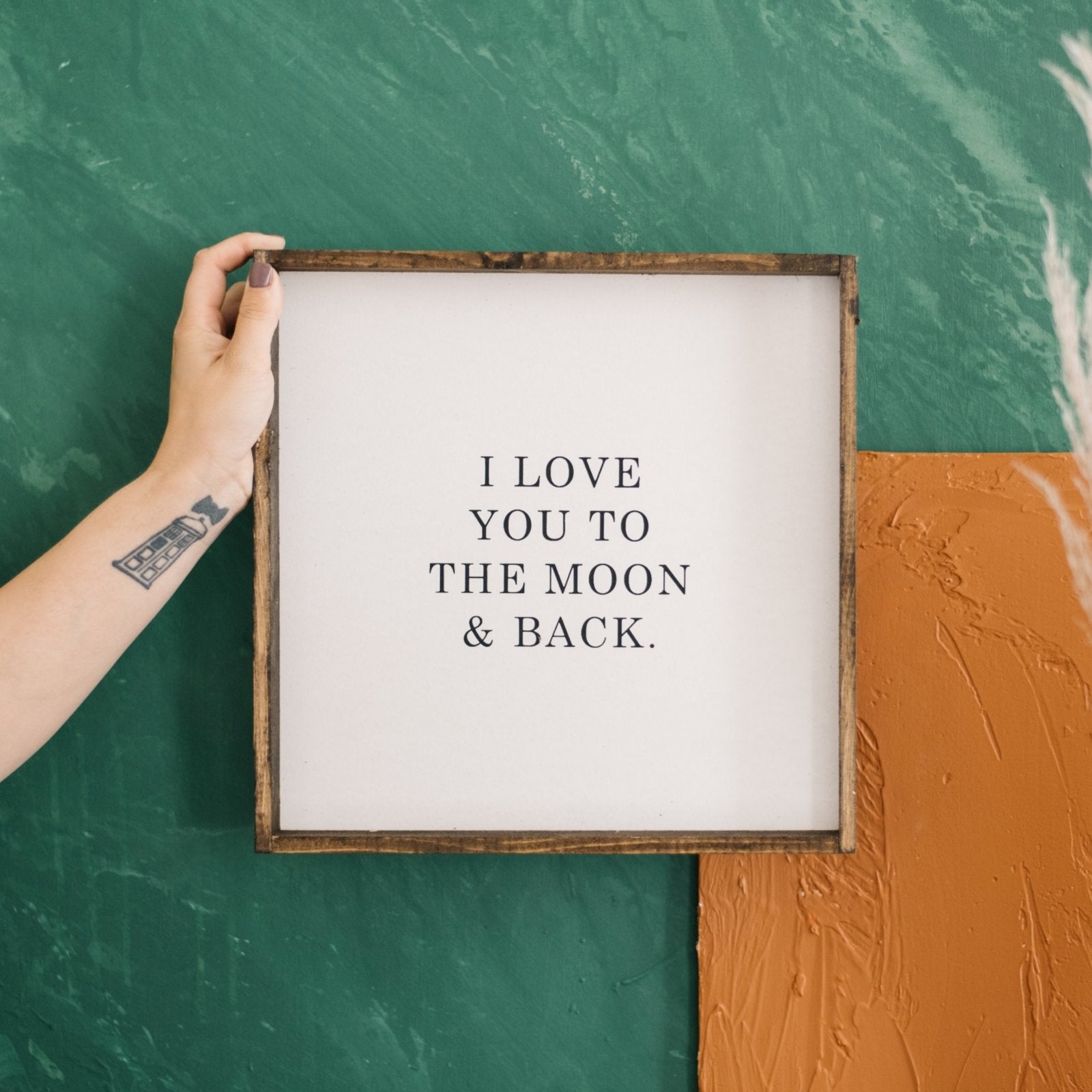 I Love You to the Moon & Back Wood Sign – Nursery Wall Art