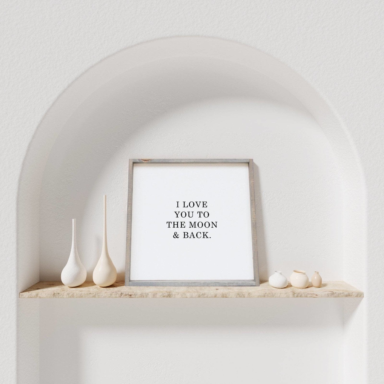 I Love You to the Moon & Back Wood Sign – Nursery Wall Art